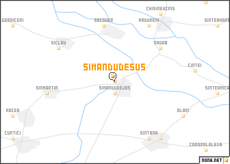 map of Şimandu de Sus