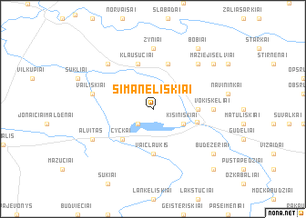 map of Simanėliškiai