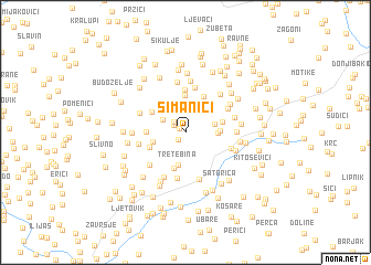 map of Simanići