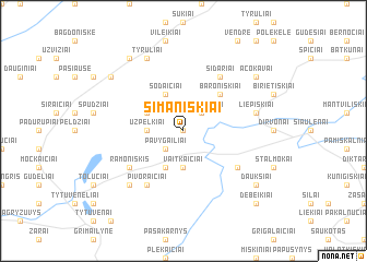 map of Simaniškiai