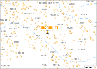 map of Simanovići