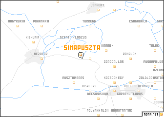 map of Simapuszta