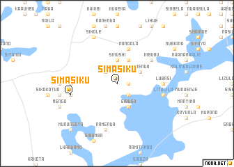 map of Simasiku