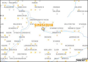 map of Šimaškovia