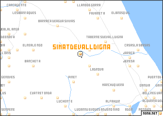 map of Simat de Valldigna