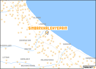 map of Sīmbar Khāleh-ye Pā\