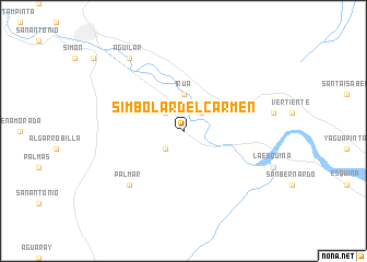 map of Simbolar del Carmen