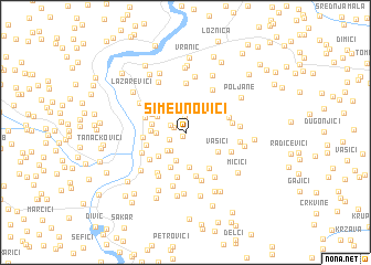 map of Simeunovići