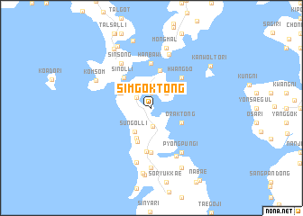 map of Simgok-tong