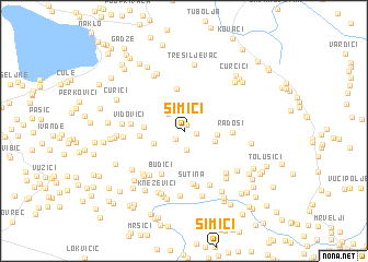 map of Šimići