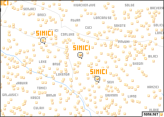 map of Šimići