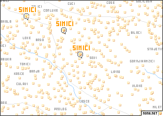 map of Šimići