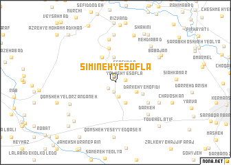 map of Sīmīneh-ye Soflá