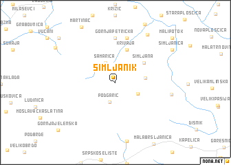 map of Šimljanik