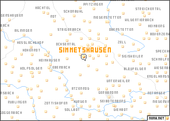 map of Simmetshausen