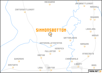 map of Simmons Bottom