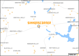 map of Simmons Corner