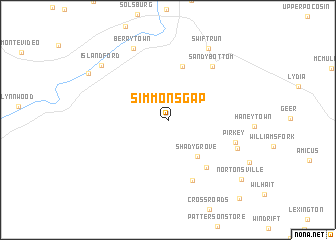 map of Simmons Gap