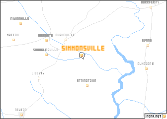 map of Simmonsville