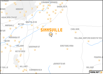 map of Simmsville