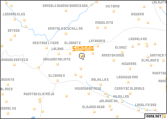 map of Simona