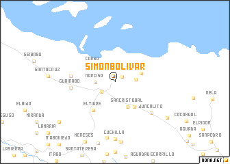 map of Simón Bolívar