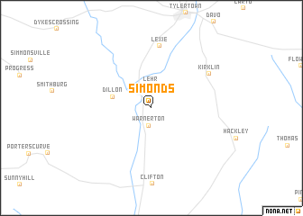 map of Simonds