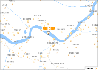 map of Simone