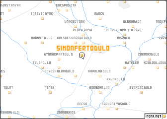 map of Simonfertődůlő