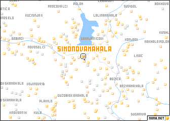 map of Simonova Mahala