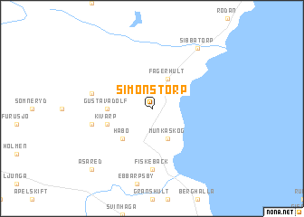 map of Simonstorp