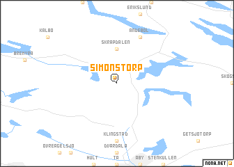 map of Simonstorp