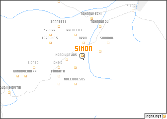 map of Şimon