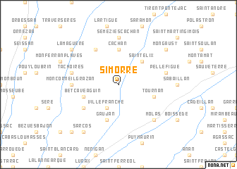 map of Simorre