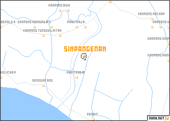 map of Simpang Enam