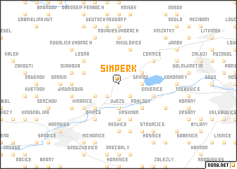 map of Šimperk