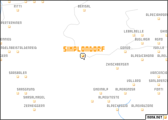 map of Simplon Dorf