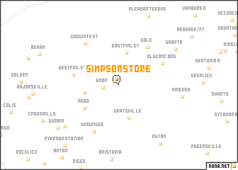 map of Simpson Store