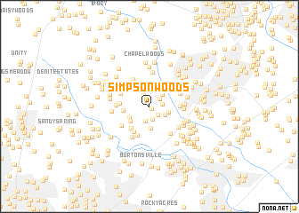 map of Simpson Woods