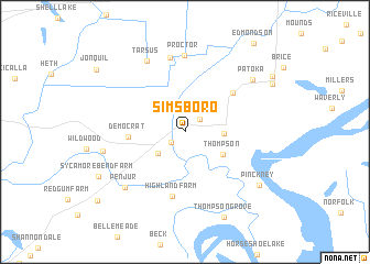 map of Simsboro