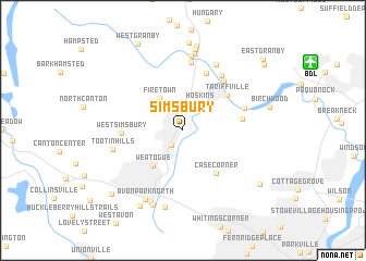 map of Simsbury