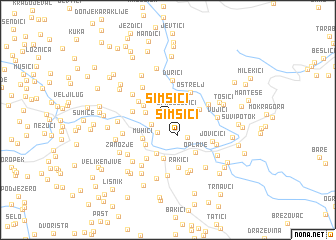 map of Šimšići