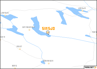 map of Simsjö