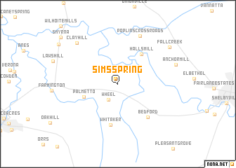 map of Sims Spring
