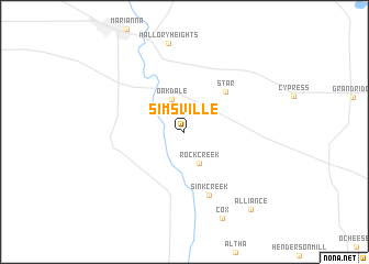 map of Simsville