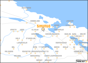 map of Simundö