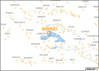 map of Šimunići