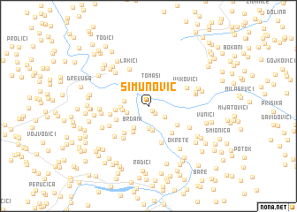 map of Šimunović