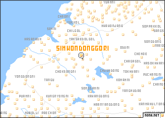 map of Simwŏndonggŏri