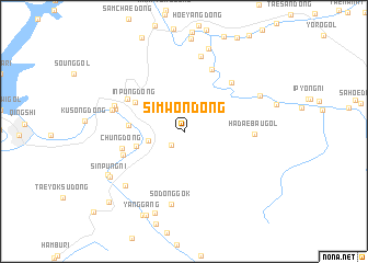 map of Simwŏn-dong